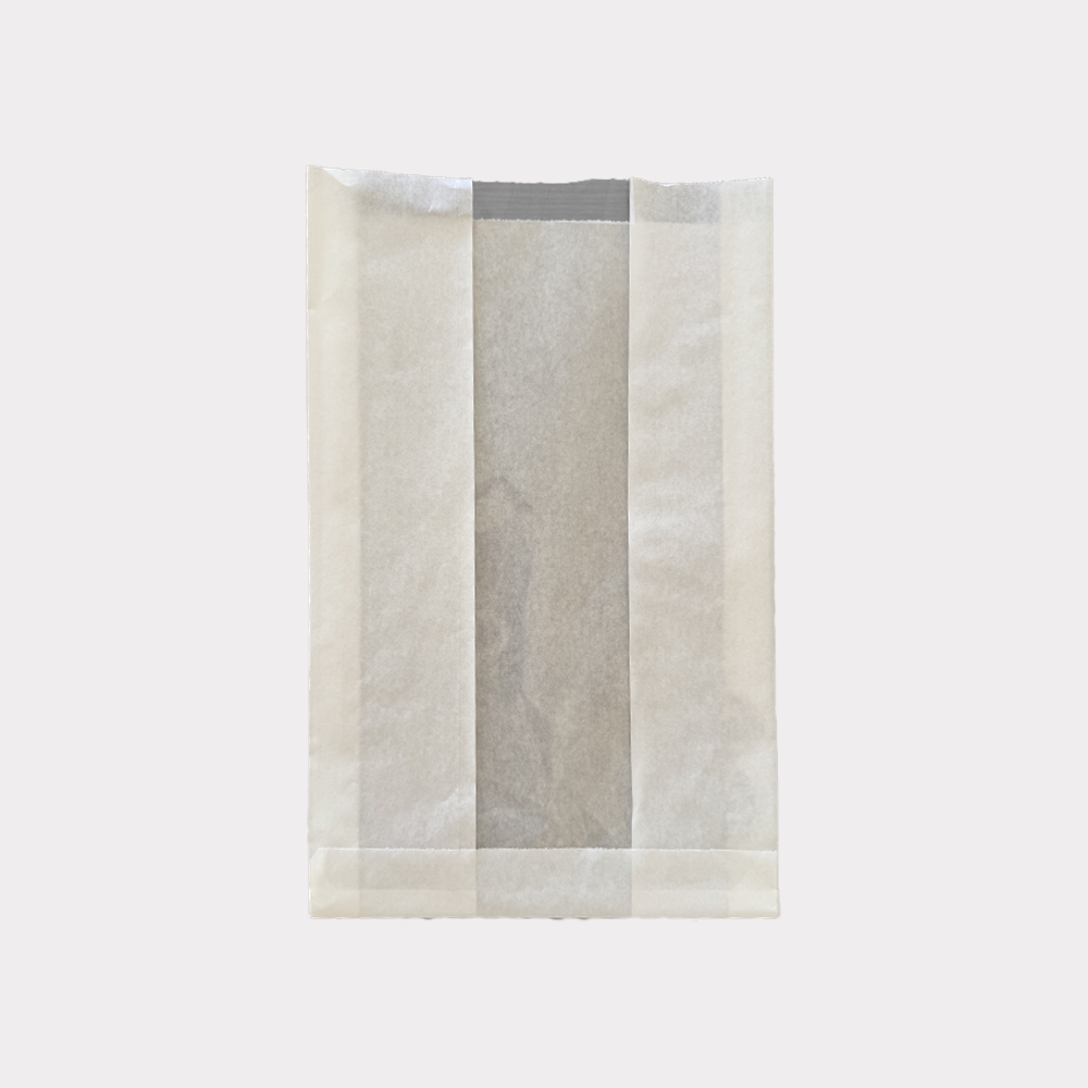 Sacchetti Carta Politenata Bianca per Focaccia con Finestra 22x34 cm 1000 Pz