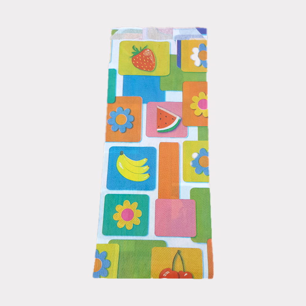 Sacchetto Carta Politenato Antigrasso grafica Gelato Emoticon Emoji 14+10x34cm 500 pezzi