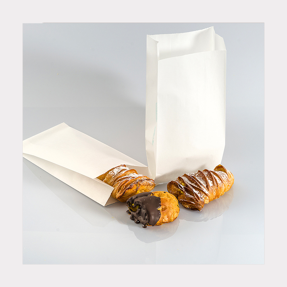 Sacchetto Carta Bianco Kraft 19x40 cm ideali per Alimenti Pizza Pane 10 Kg
