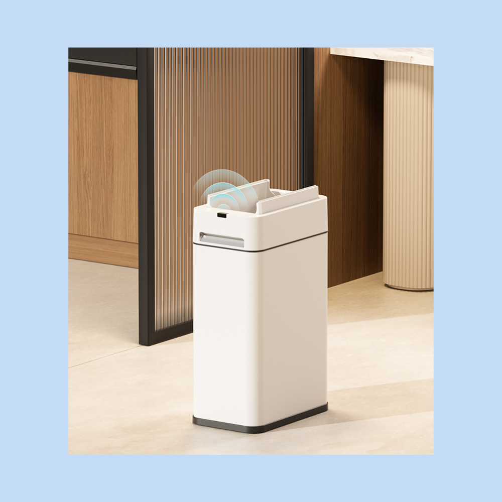 Cestino Pattumiera Automatico con Sensore 9 L in Acciaio Inox Bianco JAH575