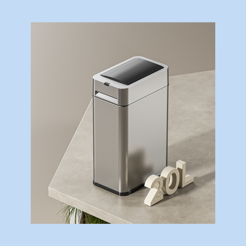 Cestino Pattumiera Automatico con Sensore 20 L in Acciaio Inox e Luce Notturna JAH577