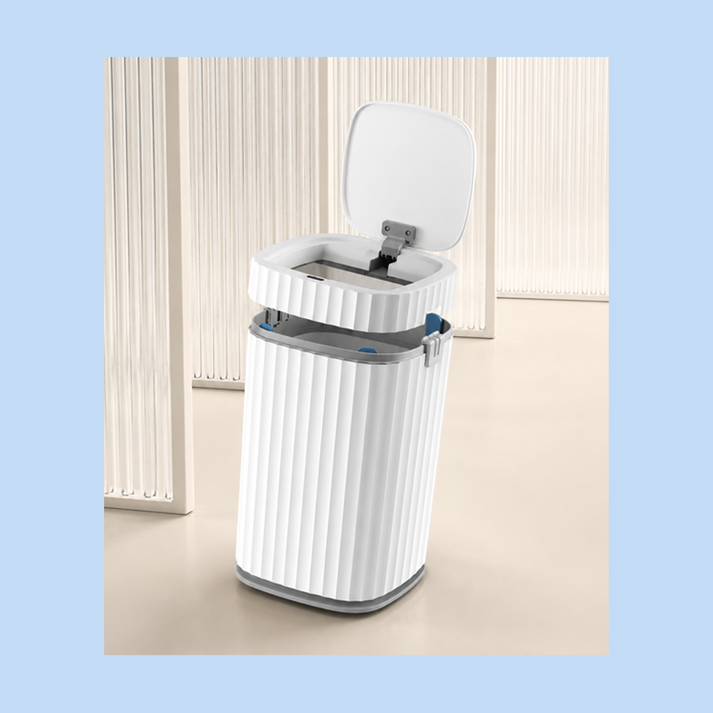 Cestino Pattumiera Automatico con Sensore da 15 Lt Bianco Grigio JAH5912