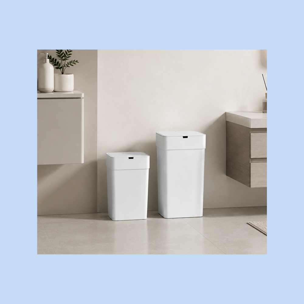 Set Cestini Pattumiera Automatici con Sensore 9Lt + 15Lt Bianco JAH6216+JAH6217