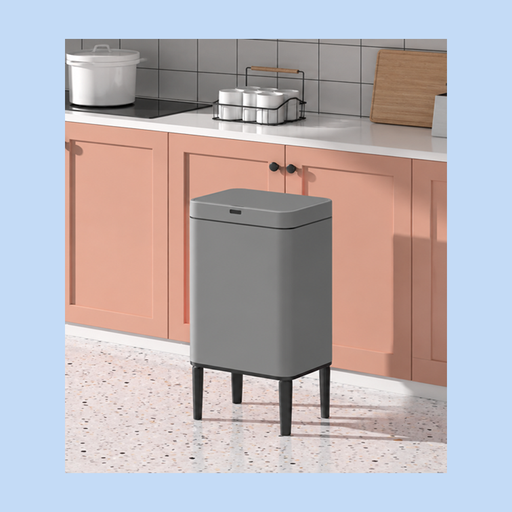 Cestino Pattumiera Automatica con Sensore 20 Litri in Acciaio Inox con Piedini Rialzati JAH6604L