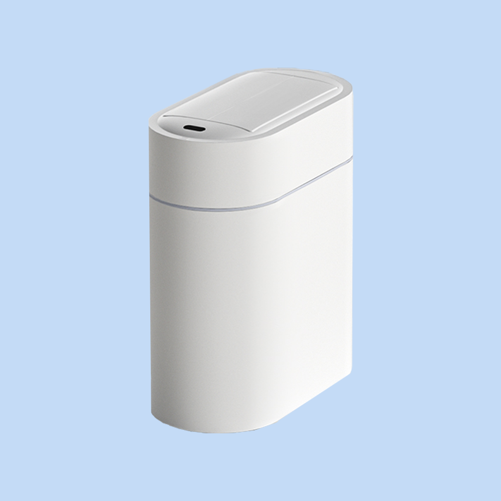 Cestino Pattumiera Automatica Sensore 9Lt Bianco Forma Ovale con Autoassorbimento del Sacchetto JAH6737