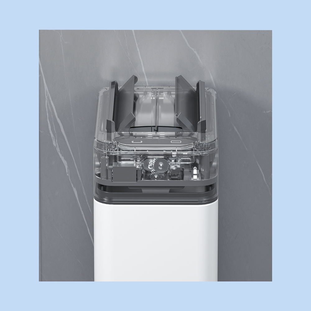 Cestino Pattumiera Automatica con Sensore 9 Lt in Acciaio Inox Bianco con Fissasacco JAH9809-9L