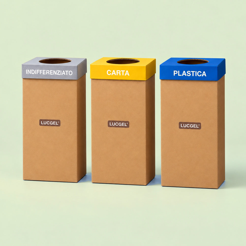 Cestini e Pattumiere in Carta per Raccolta Differenziata