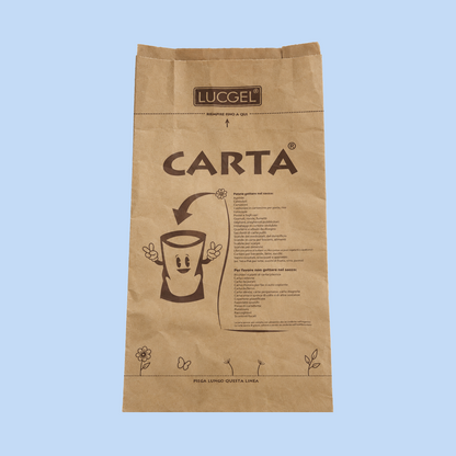 Sacchi LUCGEL per Raccolta Differenziata CARTA Autoreggente e Autoformante 50 Lt 100 Pz