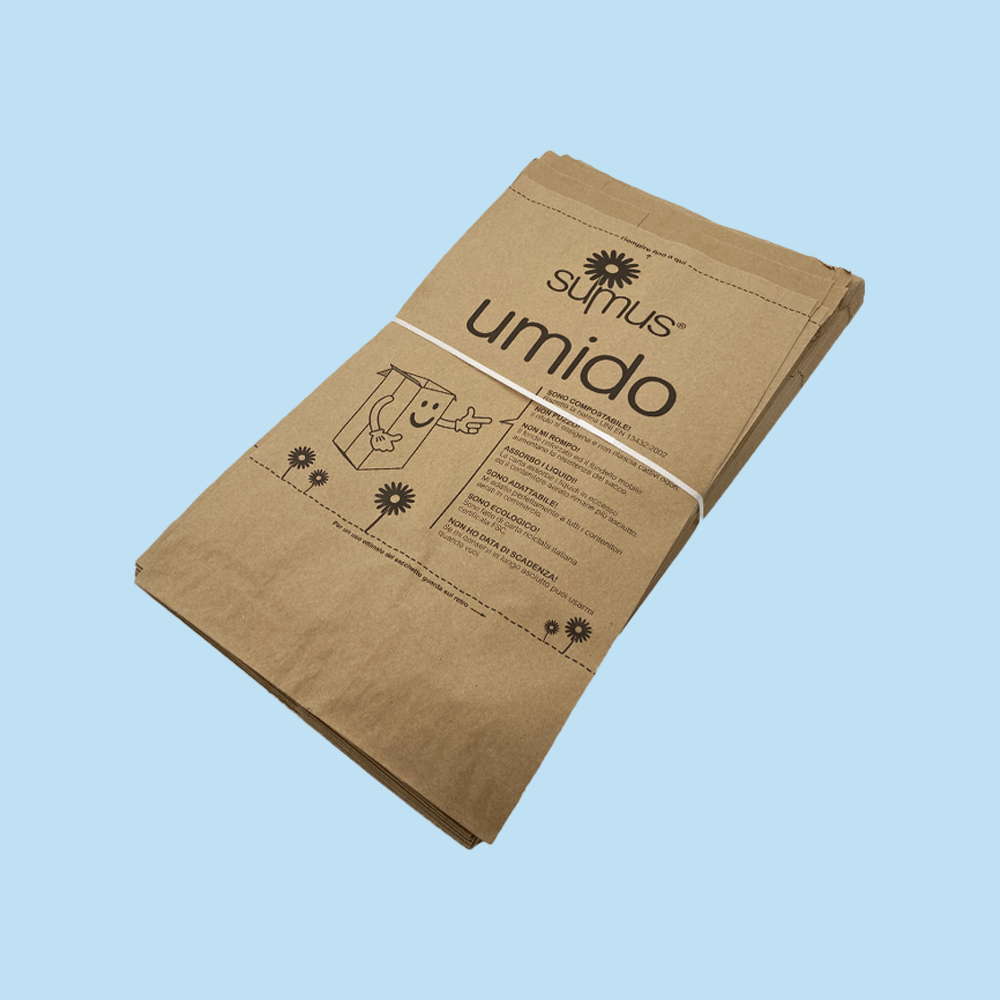 Sacchi Carta per Raccolta Differenziata Umido Organico 60 Lt 20 Pezzi