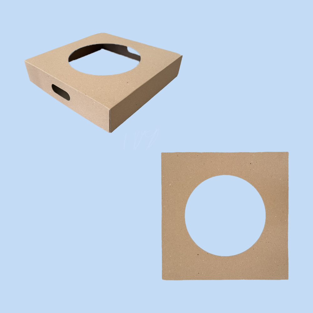 Coperchio Avana in Carta per Cestino Raccolta Differenziata 38x38 cm 2 pezzi