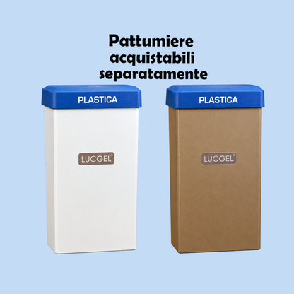 Coperchio Blu in Carta per Cestino Raccolta Differenziata Plastica 38x38 cm 2 pezzi