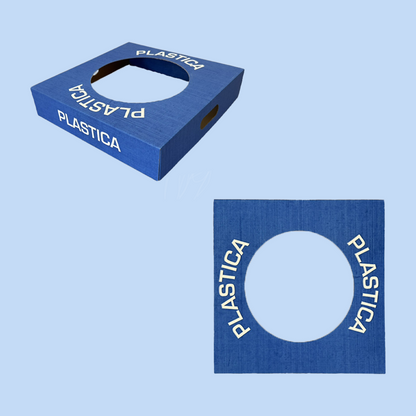 Coperchio Blu in Carta per Cestino Raccolta Differenziata Plastica 38x38 cm 2 pezzi