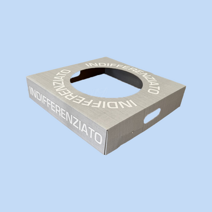 Cestini con Coperchio per Raccolta Differenziata Fondo Avana 110 Litri 38x38H77 cm 3 pezzi
