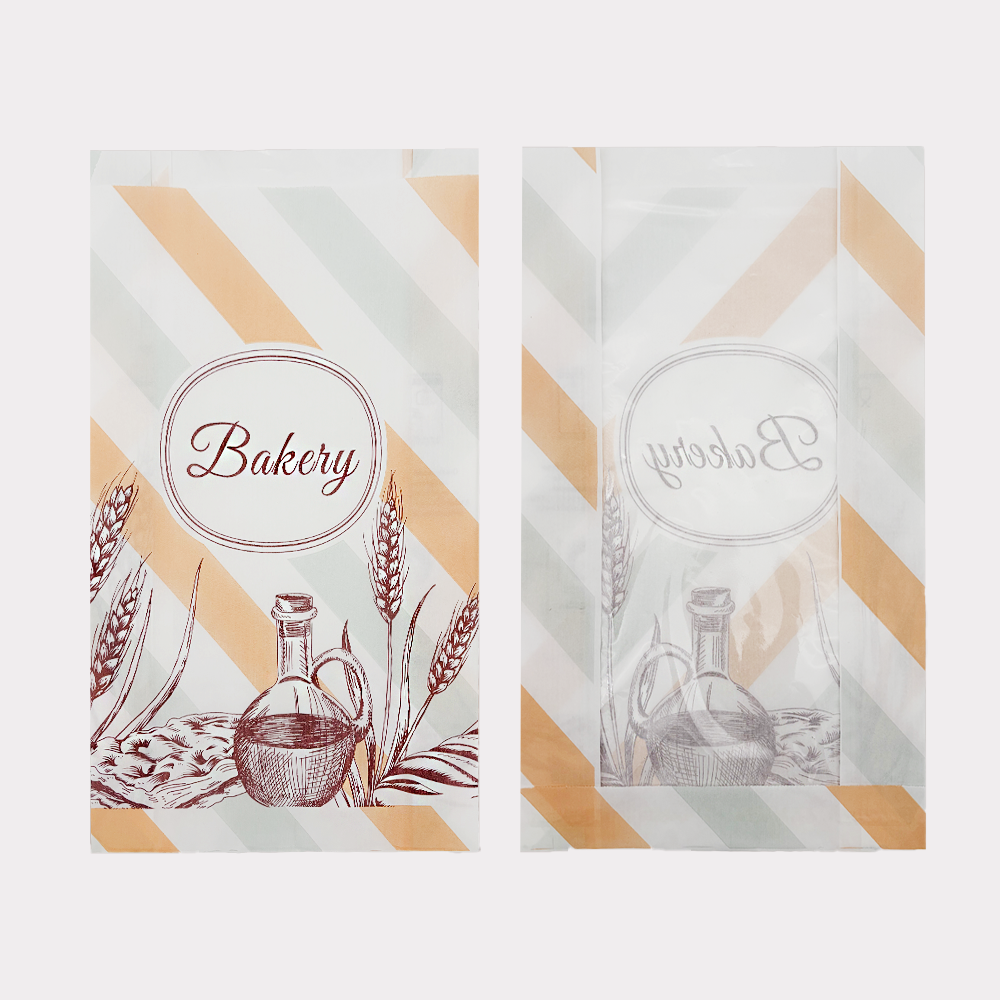Sacchetto Carta Antigrasso Bianco con Finestra per Prodotti da Forno 21x31 cm 1000 pezzi