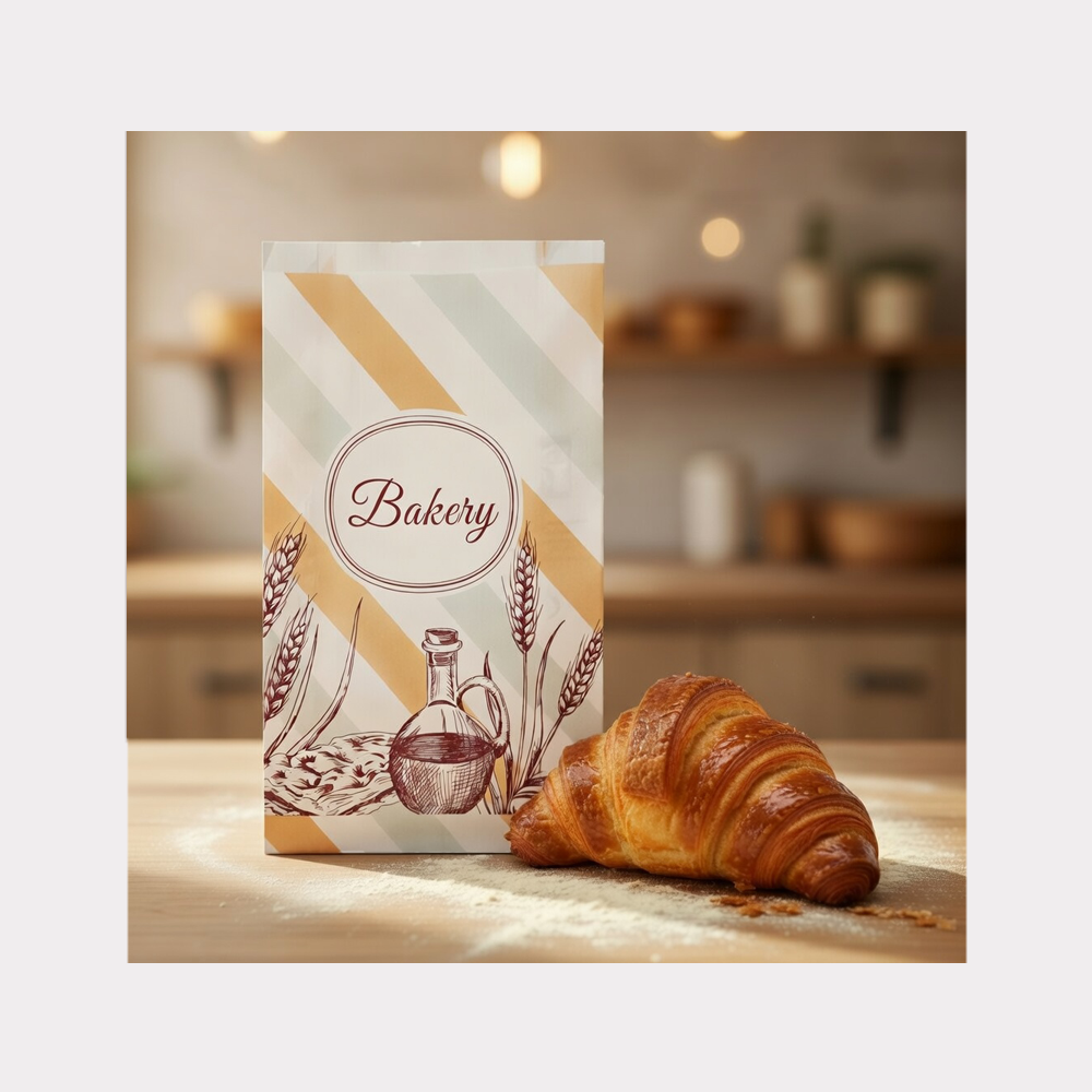 Sacchetto Carta Antigrasso Bianco con Finestra per Prodotti da Forno 21x31 cm 1000 pezzi
