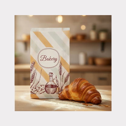 Sacchetto Carta Antigrasso Bianco con Finestra per Prodotti da Forno 21x31 cm 1000 pezzi