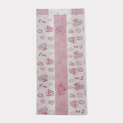 Sacchetti in Carta Politenati Antigrasso 12+8x26cm Pasticceria 500 Pz
