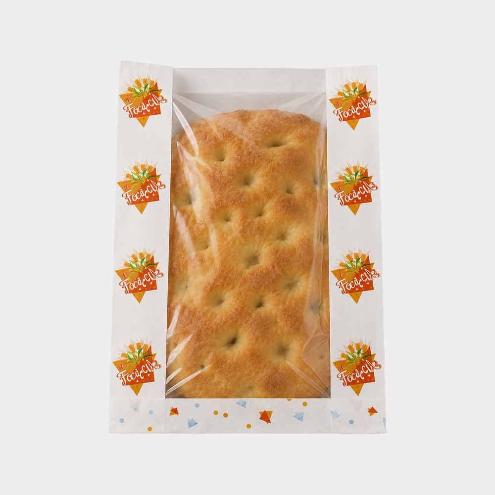 Sacchetto Carta Antigrasso Focaccia con Finestra 22x31 1000 Pz