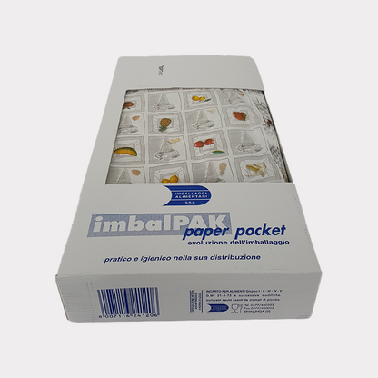 Sacchetto Carta Politenato per Gelateria SILVER 14+10x34 500 Pz