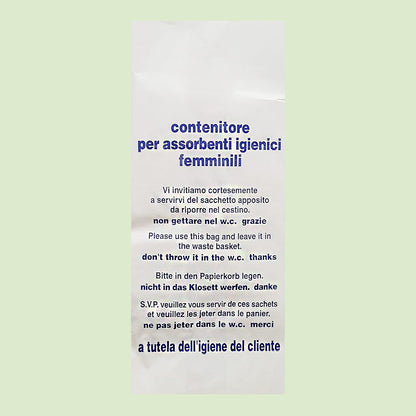 Sacchetto per Assorbenti Igenici in Carta Politenata 100 Pz