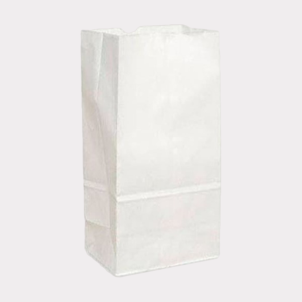 Sacchetto Carta Bianco Kraft 12x26 cm ideali per Alimenti Pizza Pane 10 Kg