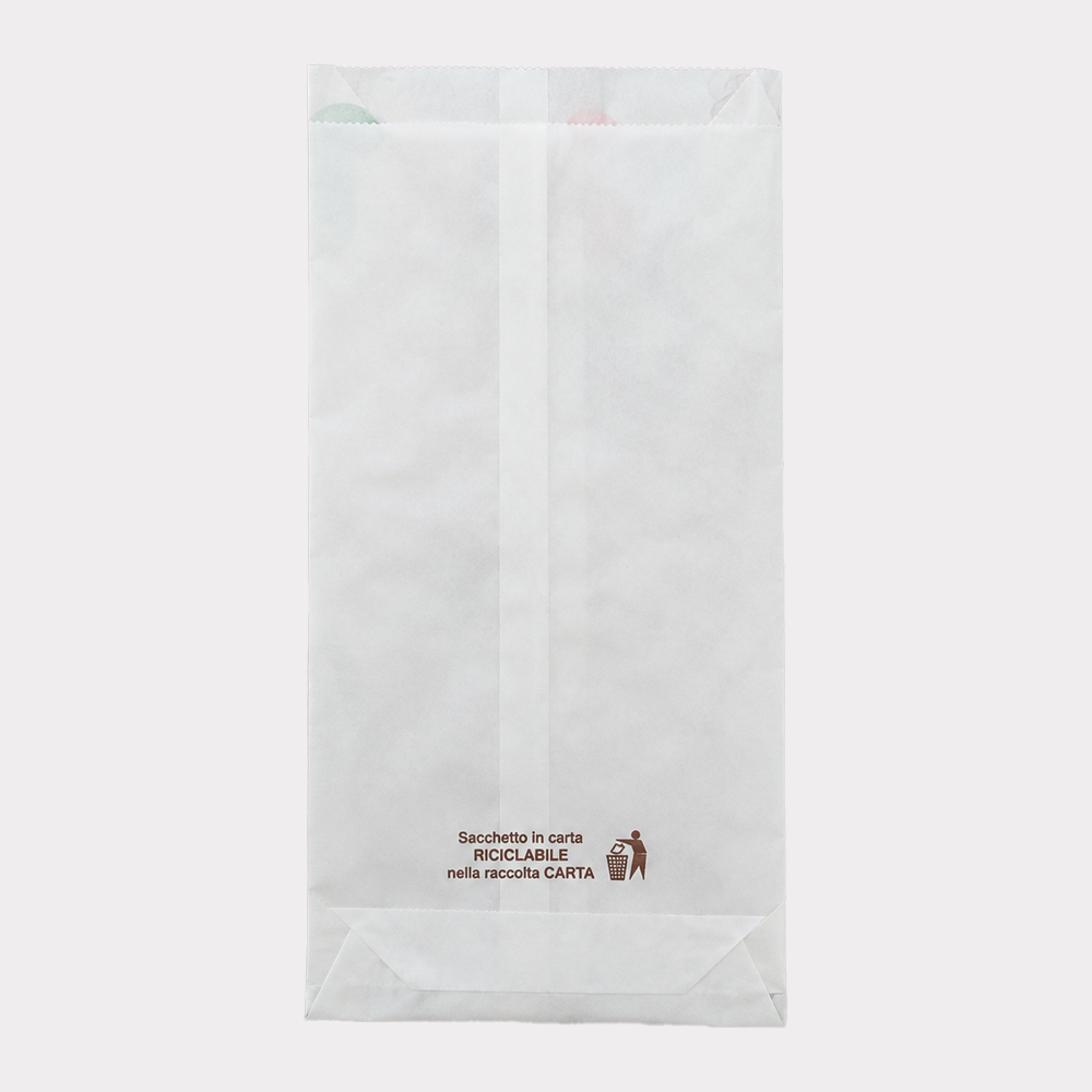 Sacchetto Carta Politenata Antigrasso Spuntini Sfiziosi 14x30 10 Kg
