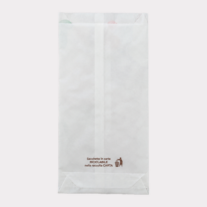 Sacchetto Carta Politenata Antigrasso Spuntini Sfiziosi 14x30 10 Kg