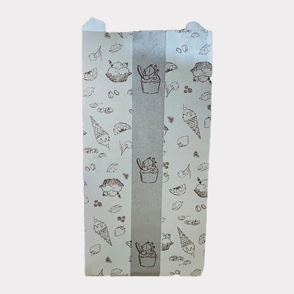 Sacchetto Carta Antigrasso Grafica Gelato Tono su Tono 17+10x40cm 500 pezzi