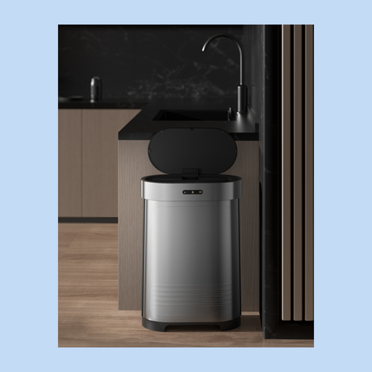 Cestino Pattumiera Automatica con Sensore 60 Lt in Acciaio Inox Titanio Smontabile