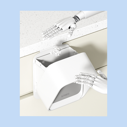 Cestino Pattumiera Automatica con Sensore da Incasso 7 Lt Bianco con Superficie Grigia JAH563