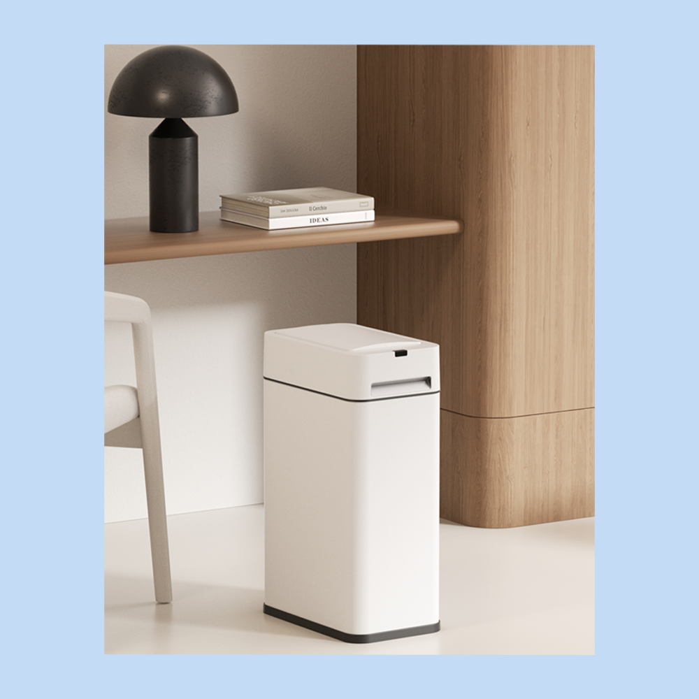 Cestino Pattumiera Automatico con Sensore 9 L in Acciaio Inox Bianco JAH575