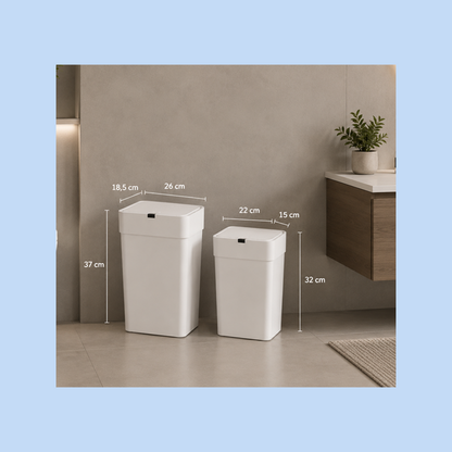Set Cestini Pattumiera Automatici con Sensore 9Lt + 15Lt Bianco JAH6216+JAH6217