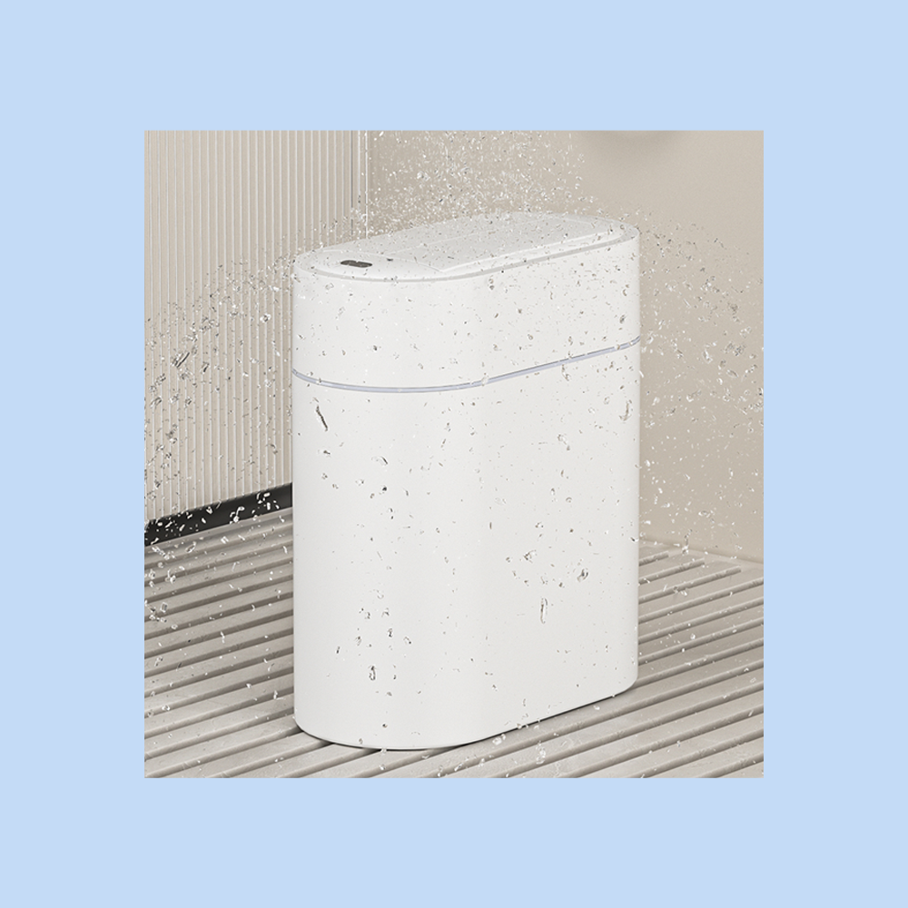 Cestino Pattumiera Automatica Sensore 9Lt  Bianco Forma Ovale con Autoassorbimento del Sacchetto JAH6737