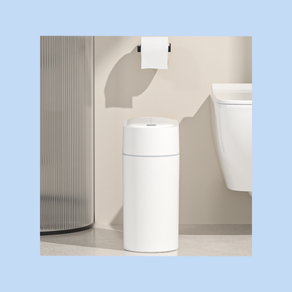 Cestino Pattumiera Automatica Sensore 9Lt  Bianco Forma Ovale con Autoassorbimento del Sacchetto JAH6737