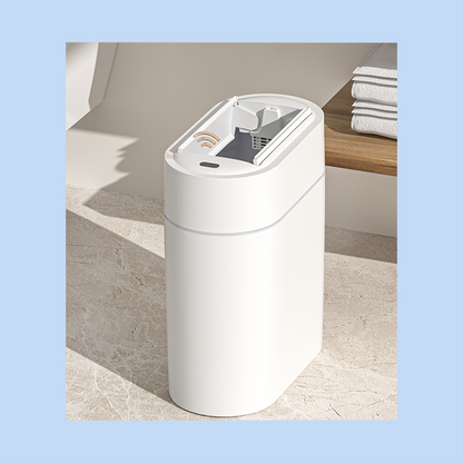 Cestino Pattumiera Automatica Sensore 9Lt  Bianco Forma Ovale con Autoassorbimento del Sacchetto JAH6737