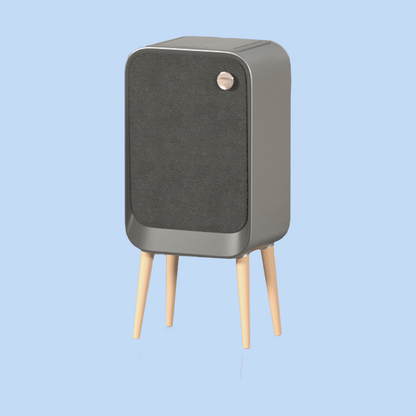 Cestino Pattumiera Automatica Sensore 20 Lt in Acciaio Inox Grigio con Gambe in Legno JAH9716