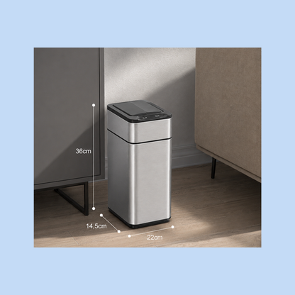Cestino Pattumiera Automatica con Sensore 9 Lt in Acciaio Inox con Fissasacco JAH9809-9L