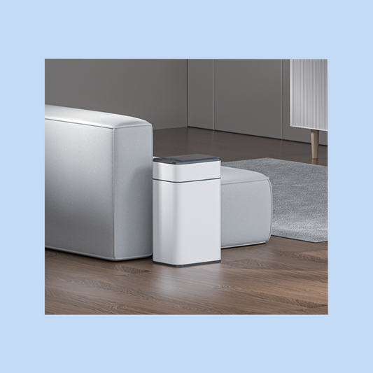 Cestino Pattumiera Automatica con Sensore 9 Lt in Acciaio Inox Bianco con Fissasacco JAH9809-9L